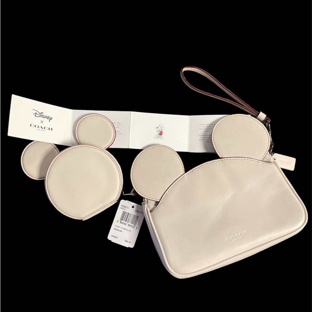 Coach Disney Mickey Mouse Ears Wristlet and Coin purse